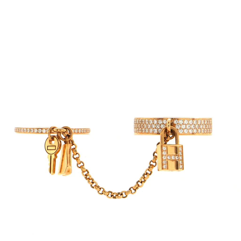 [Echo ]HM KELLY CLOCHETTE DOUBLE RING IN  WITH DIAMONDS