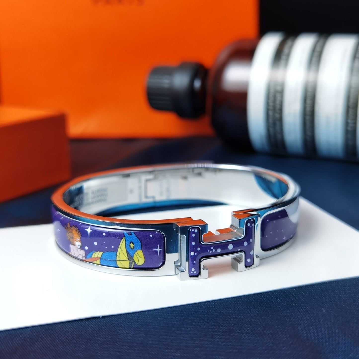 [エコー]H スター＆ムーン ブレスレット 12mm