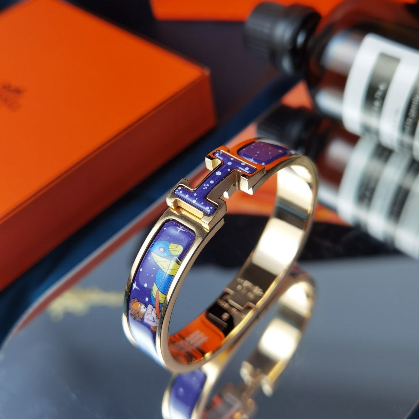 [エコー]H スター＆ムーン ブレスレット 12mm