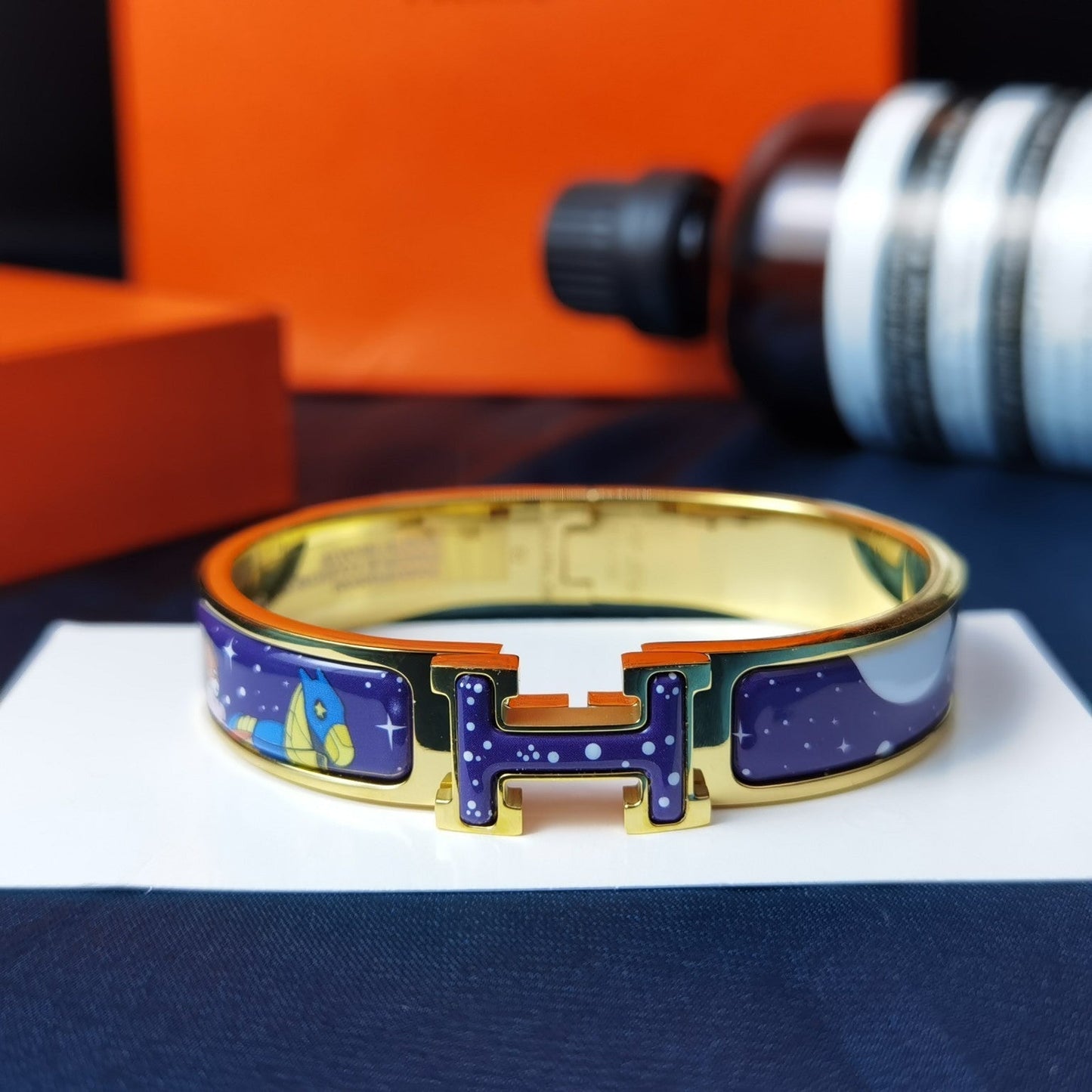 [エコー]H スター＆ムーン ブレスレット 12mm