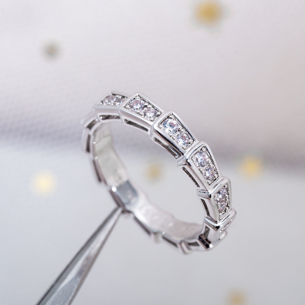 [Echo] SERPENTI RING SILBER DIAMANT GEPAART 3MM