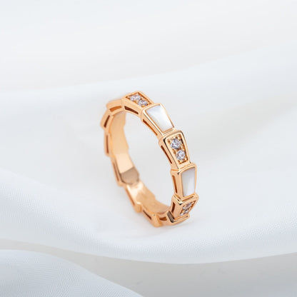 [Echo ]SERPENTI RING PINK GOLD DIAMOND MOP 3MM