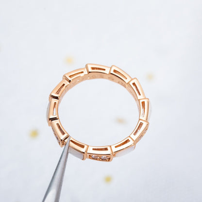 [Echo ]SERPENTI RING PINK GOLD DIAMOND MOP 3MM