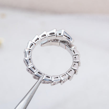 [Echo ]SERPENTI RING SILVER DIAMOND PAVED 4MM