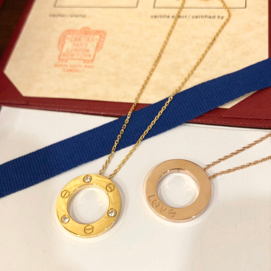 [Echo ]LOVE NECKLACE 16MM 3 DIAMONDS