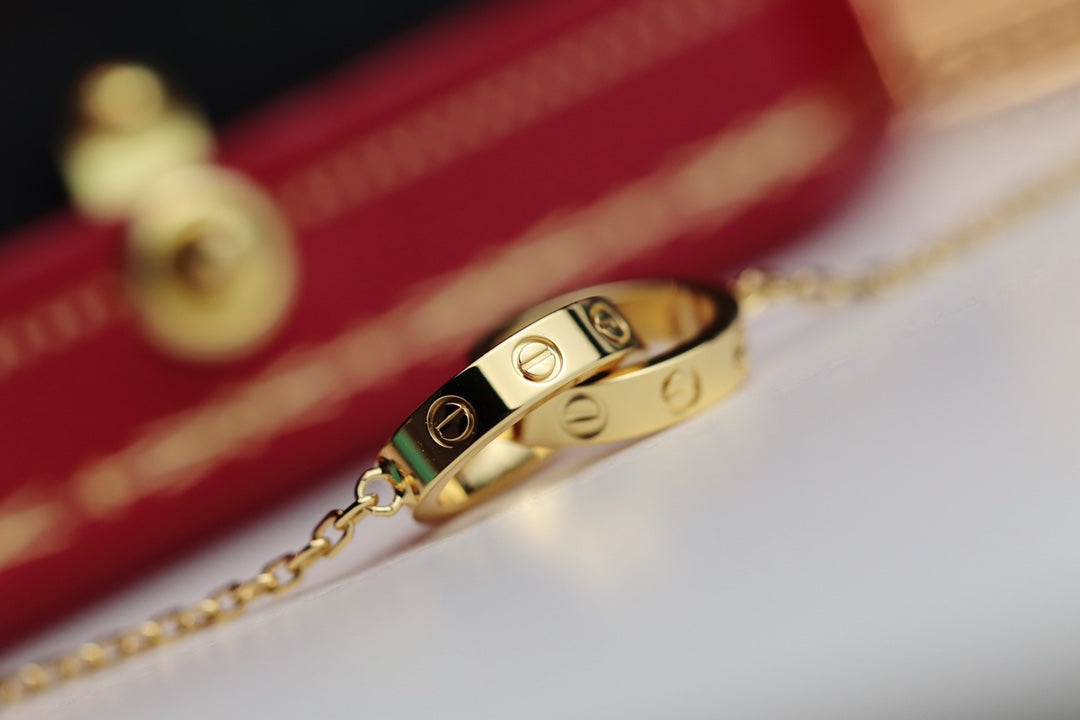[Echo] LIEBESHALSKETTE DOPPELRING GOLD