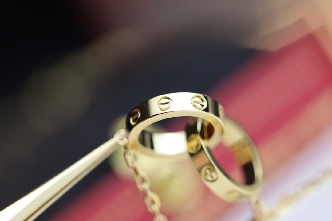 [Echo] LIEBESHALSKETTE DOPPELRING GOLD