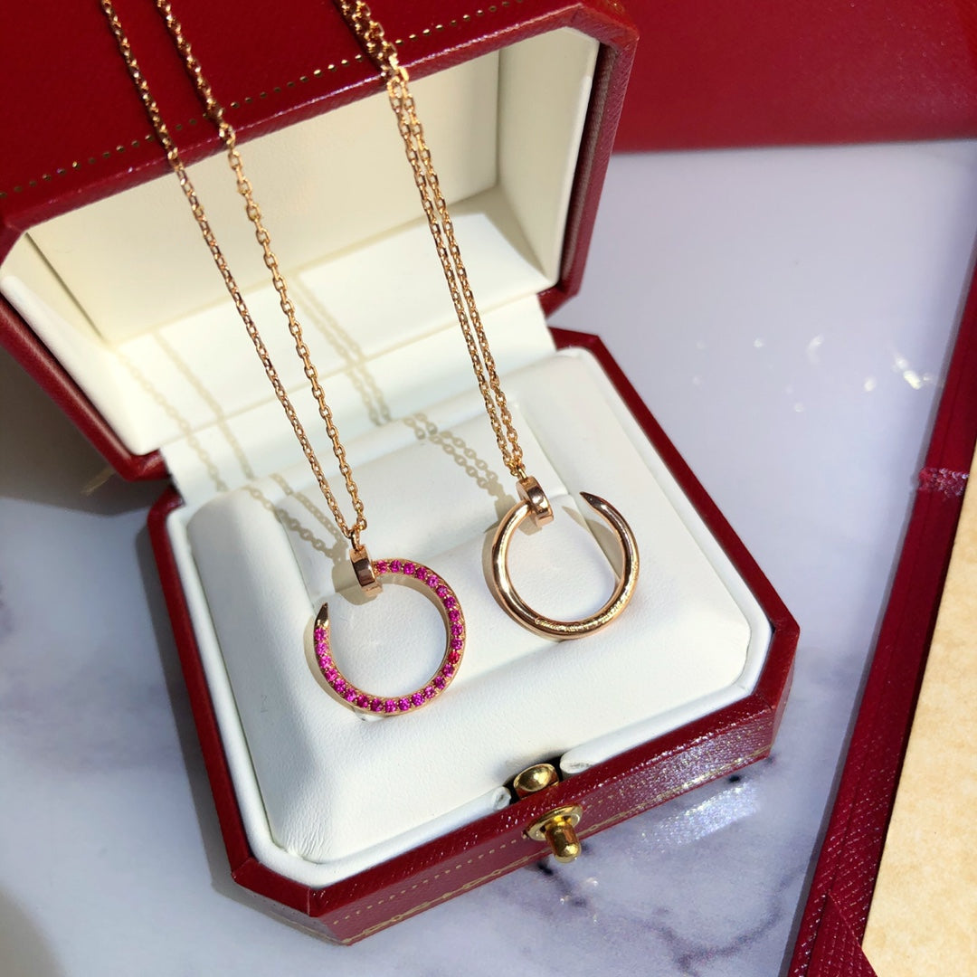 [Echo ]JUSTE NECKLACE GOLD RED DIAMONDS