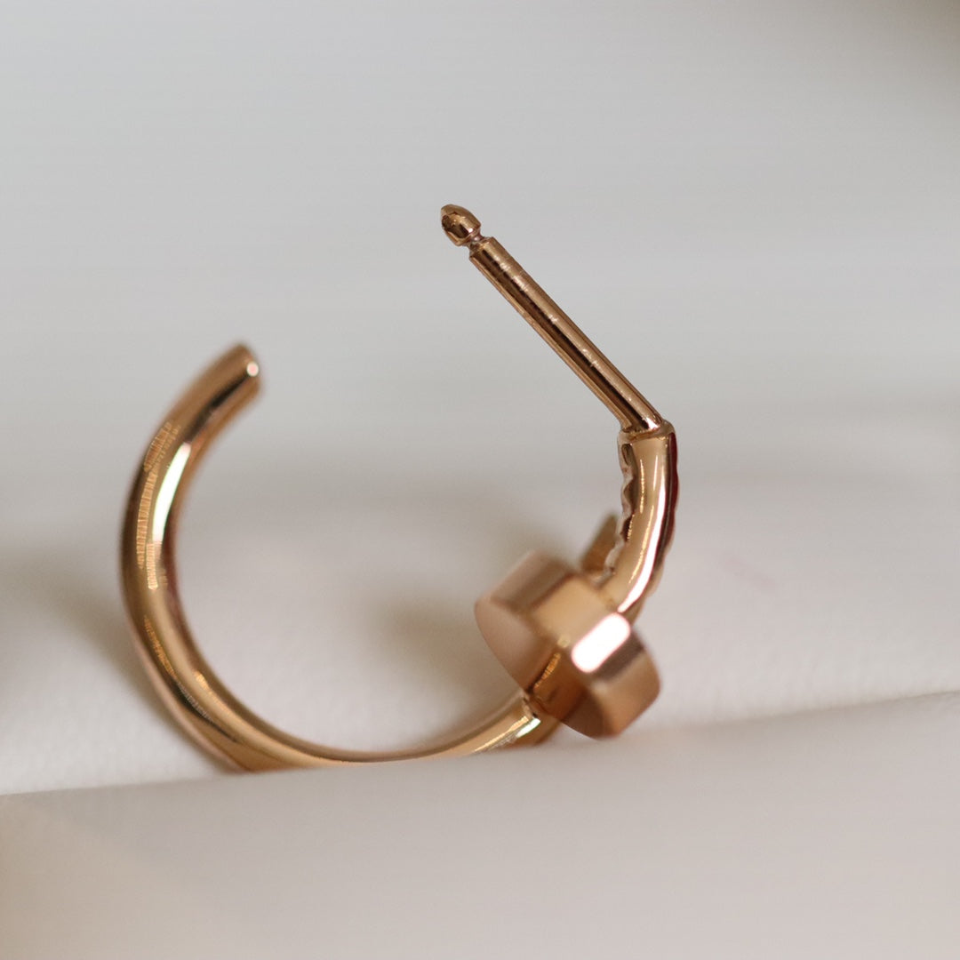 [Echo ]JUSTE EARRINGS PINK GOLD
