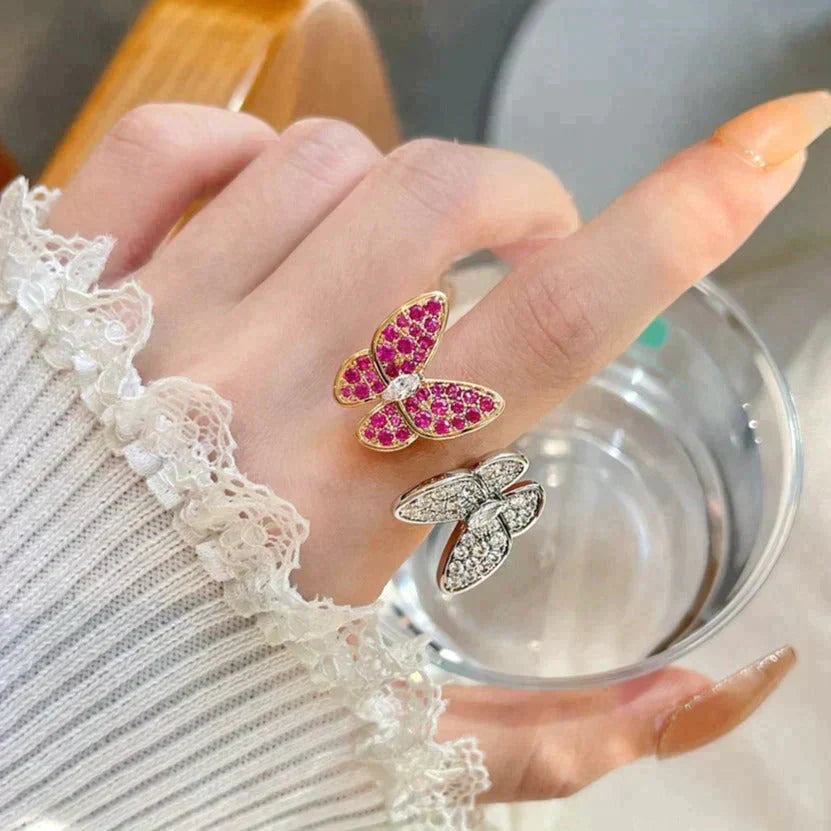 [Echo ]TWIN BUTTERFLY DIAMOND RING