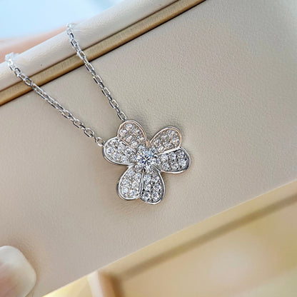 [Echo ]CLOVER DIAMOND NECKLACE SILVER