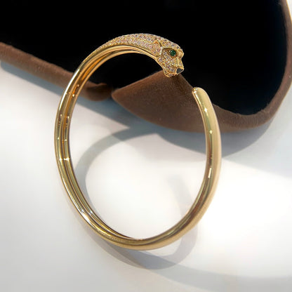 [Echo ]PANTHERE GOLD DIAMOND OPEN BRACELET