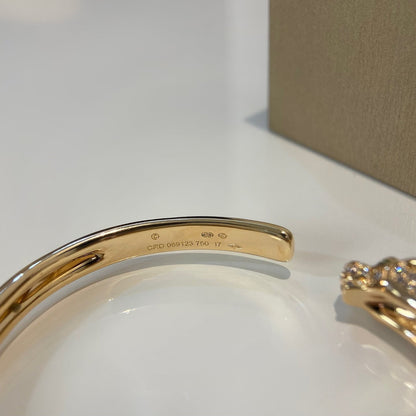 [Echo ]PANTHERE GOLD DIAMOND OPEN BRACELET