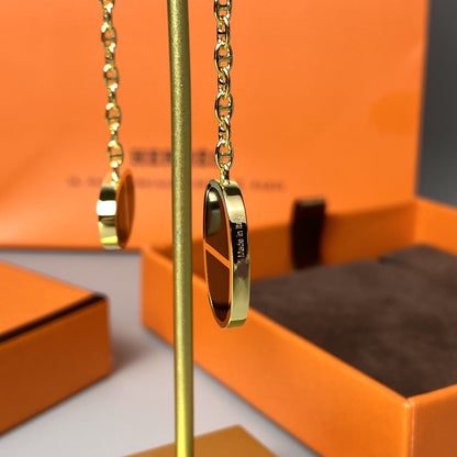 [Echo ]CHAINE VERSO BLACK CERAMIC EARRINGS