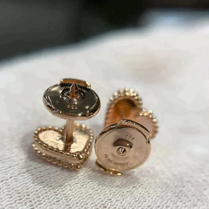 [Echo ]HEART CARNELIAN STUD EARRINGS