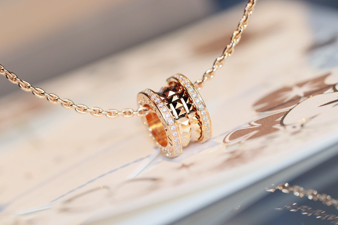 [Echo]ZERO 1 ROCK ANHÄNGER ROSA GOLD HALSKETTE