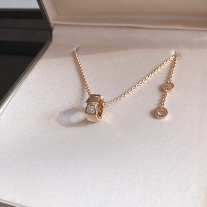 [Echo ]SERPENTI PEDANT DIAMOND PINK GOLD NECKLACE
