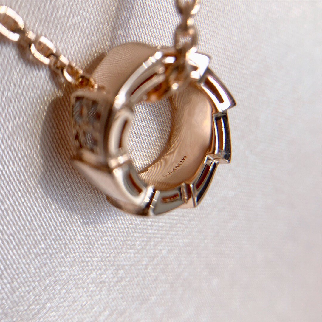 [Echo ]SERPENTI PEDANT DIAMOND PINK GOLD NECKLACE