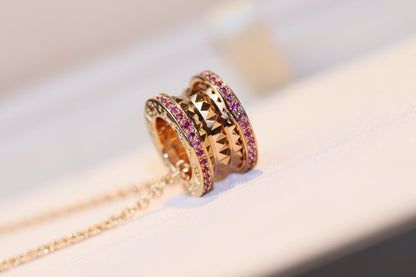[Echo]ZERO 1 ROCK ROSA GOLD ROSA DIAMANT HALSKETTE