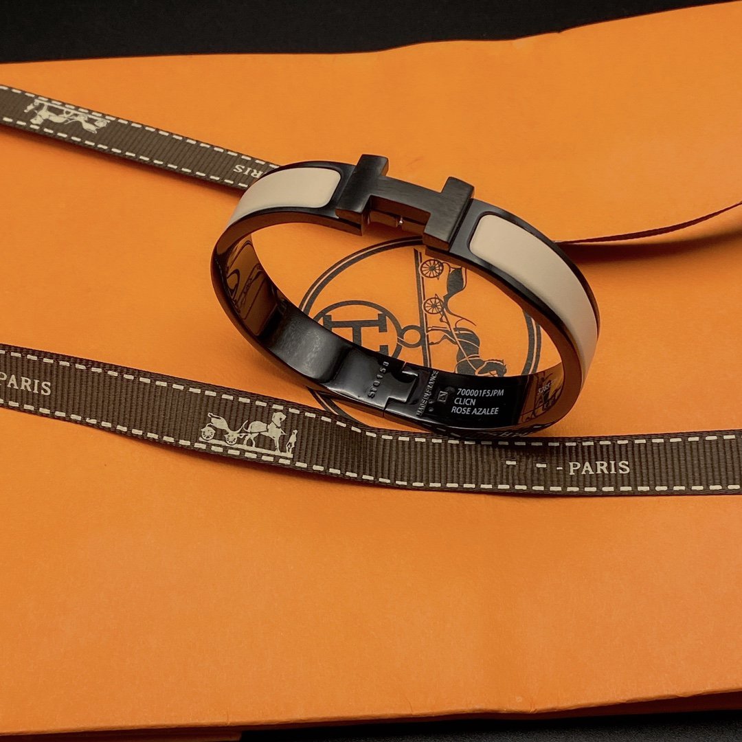 [Echo ]H BRACELET 12MM BLACK BEIGE CERAMIC