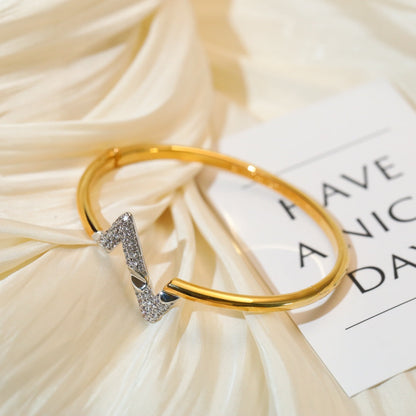 [Echo ]VOLTE UPSITE DOWN GOLD DIAMOND BRACELET