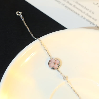 [Echo ]SUN MOTIF PINK MOP SILVER BRACELET