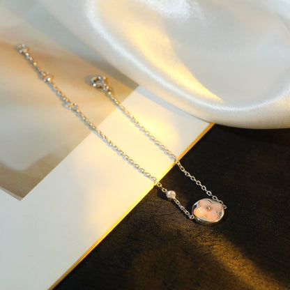 [Echo ]SUN MOTIF PINK MOP SILVER BRACELET