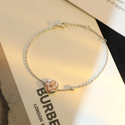 [Echo ]SUN MOTIF PINK MOP SILVER BRACELET