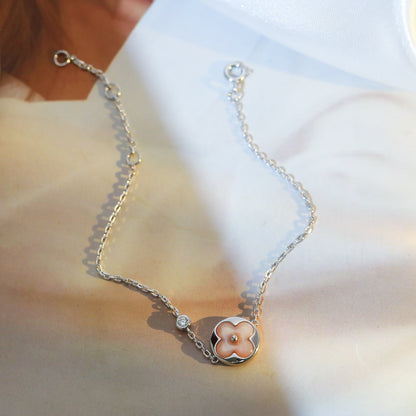 [Echo ]SUN MOTIF PINK MOP SILVER BRACELET