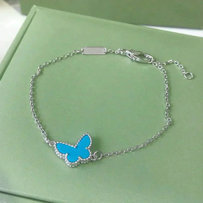 [Echo ]BUTTERFLY TURQUOISE BUTTERFLY BRACELET SILVER