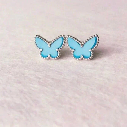 [Echo ]BUTTERFLY TURQUOISE EARRINGS SILVER