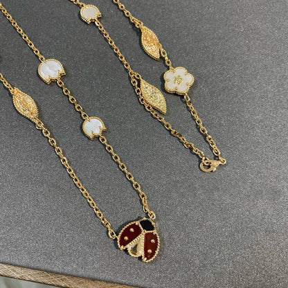 [Echo ]LUCKY SPRING 15 MOTIFS GOLD NECKLACE