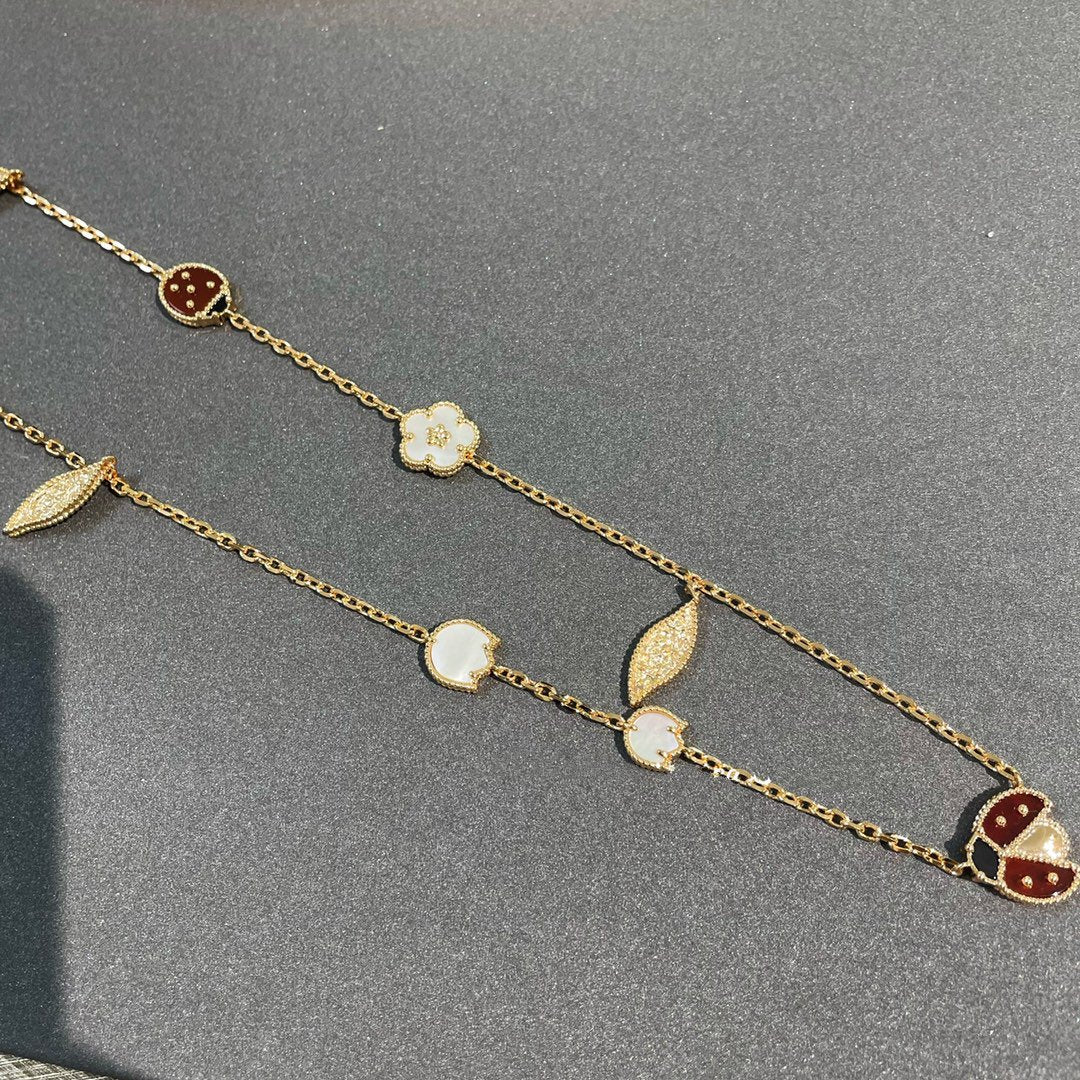 [Echo ]LUCKY SPRING 15 MOTIFS GOLD NECKLACE