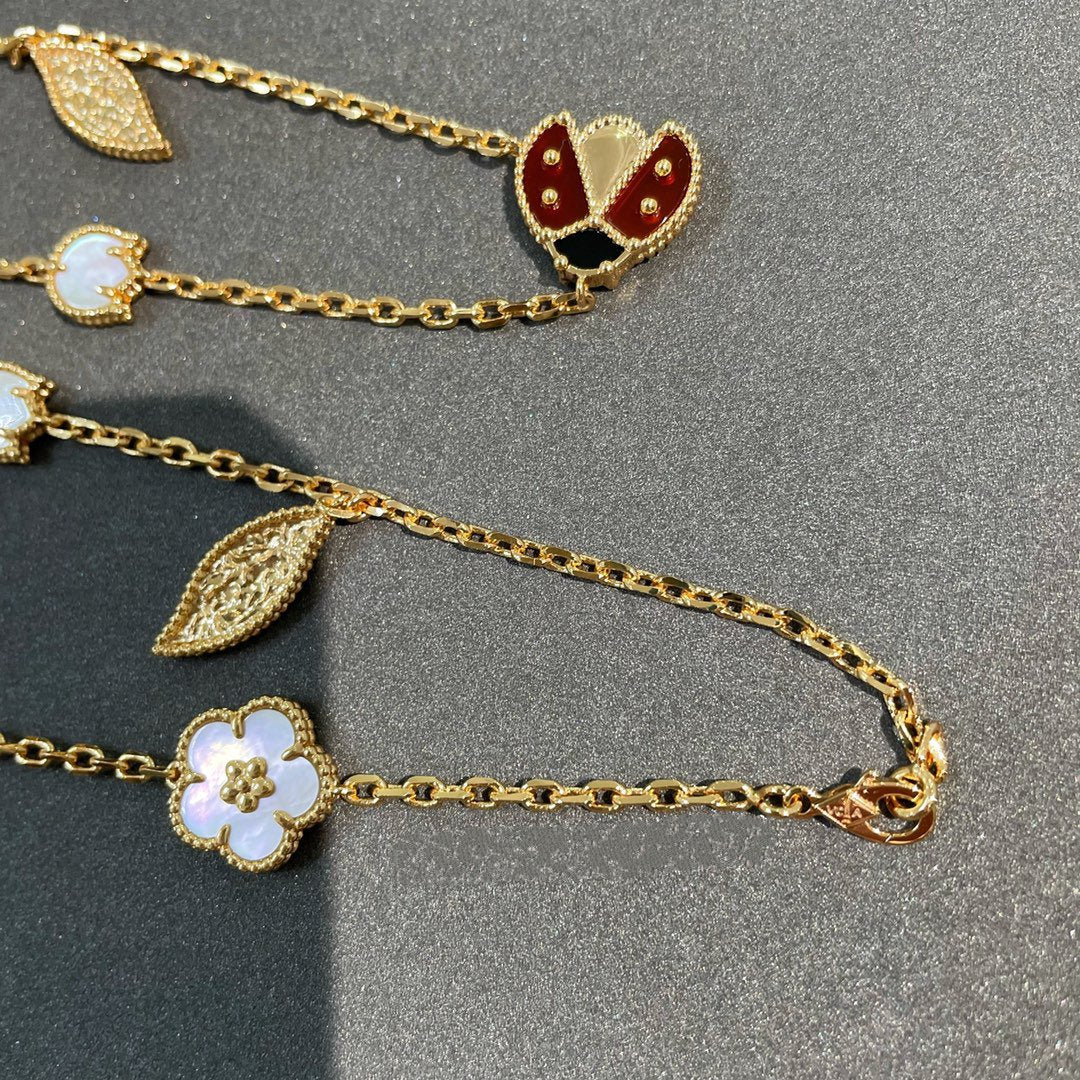 [Echo ]LUCKY SPRING 15 MOTIFS GOLD NECKLACE