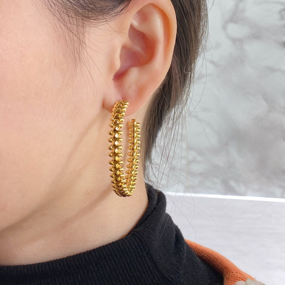 [Echo ]CLASH HOOP EARRINGS