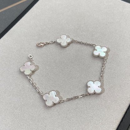 [Echo]CLOVER SILVER MOP 5 MOTIF BRACELET