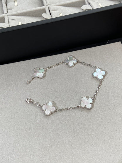[Echo]CLOVER SILVER MOP 5 MOTIF BRACELET