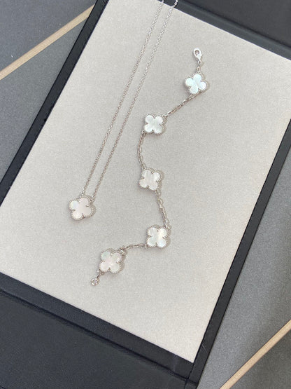[Echo]CLOVER SILVER MOP 5 MOTIF BRACELET