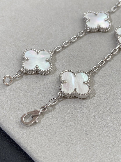 [Echo]CLOVER SILVER MOP 5 MOTIF BRACELET