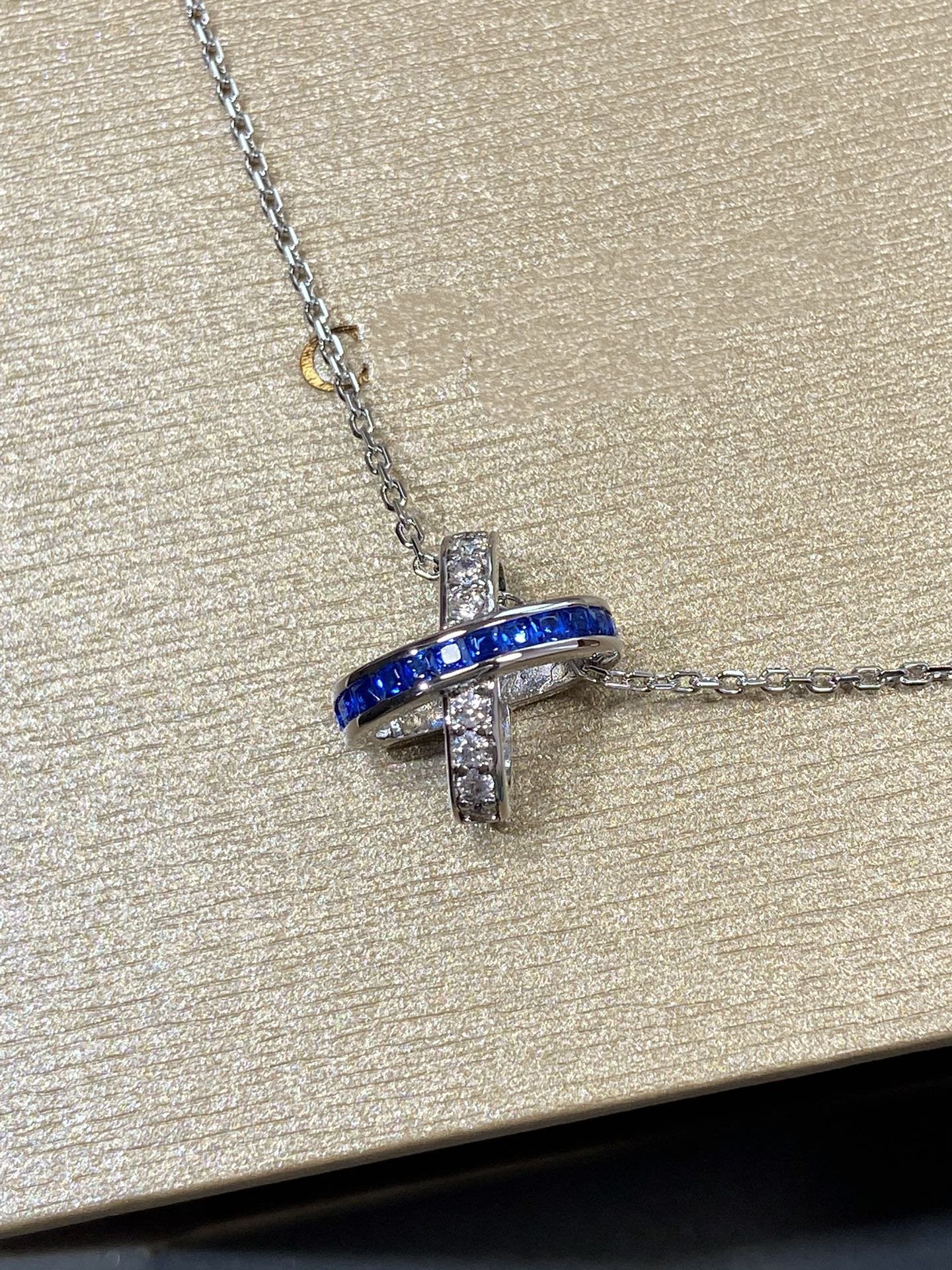 [Echo ]LIENS DIAMOND SILVER NECKLACE