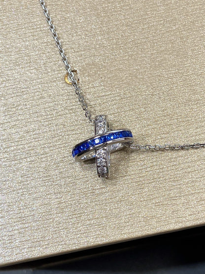 [Echo ]LIENS DIAMOND SILVER NECKLACE