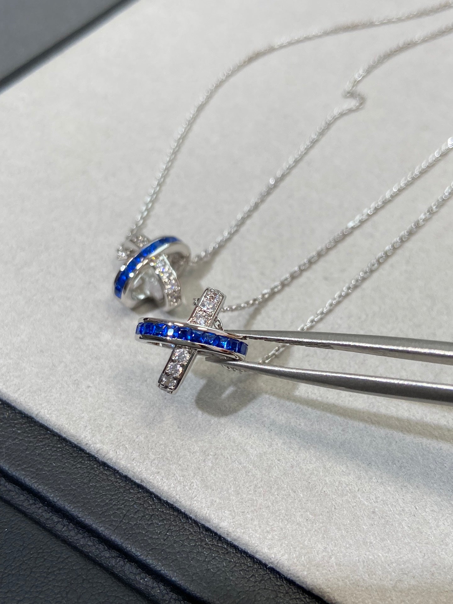 [Echo ]LIENS DIAMOND SILVER NECKLACE
