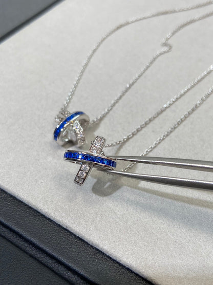 [Echo ]LIENS DIAMOND SILVER NECKLACE