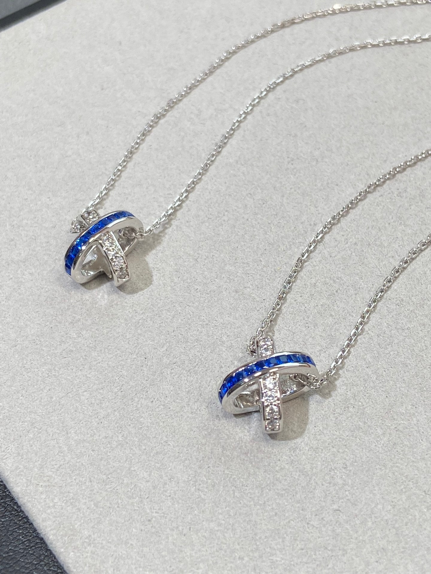 [Echo ]LIENS DIAMOND SILVER NECKLACE