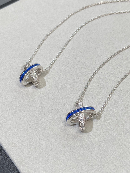 [Echo ]LIENS DIAMOND SILVER NECKLACE