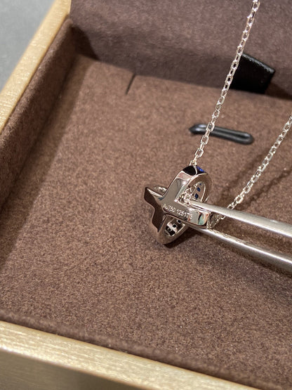[Echo ]LIENS DIAMOND SILVER NECKLACE