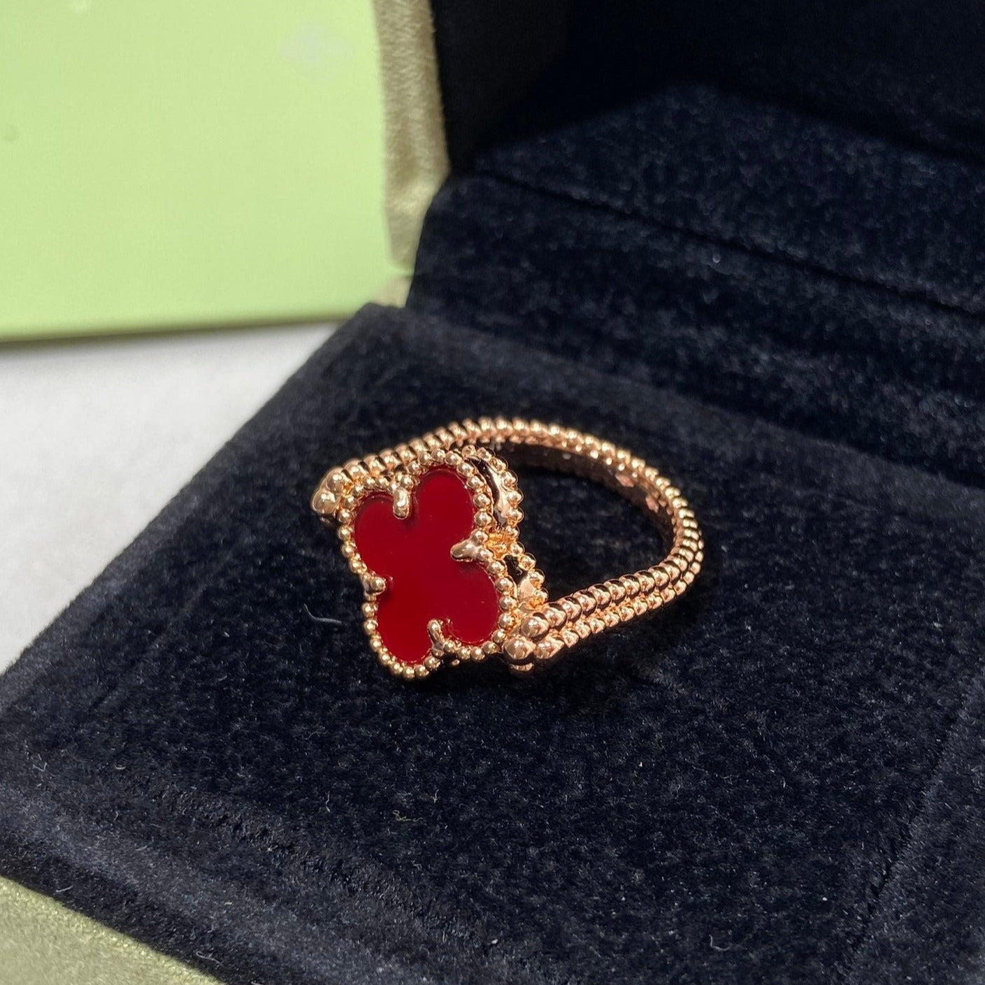 [Echo ]CLOVER RIVERSIBLE ROSE GOLD RING