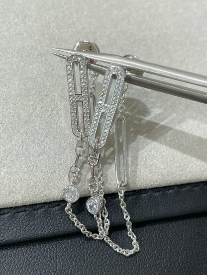 [Echo ]CHAINE CHAOS DIAMOND DROP EARRINGS