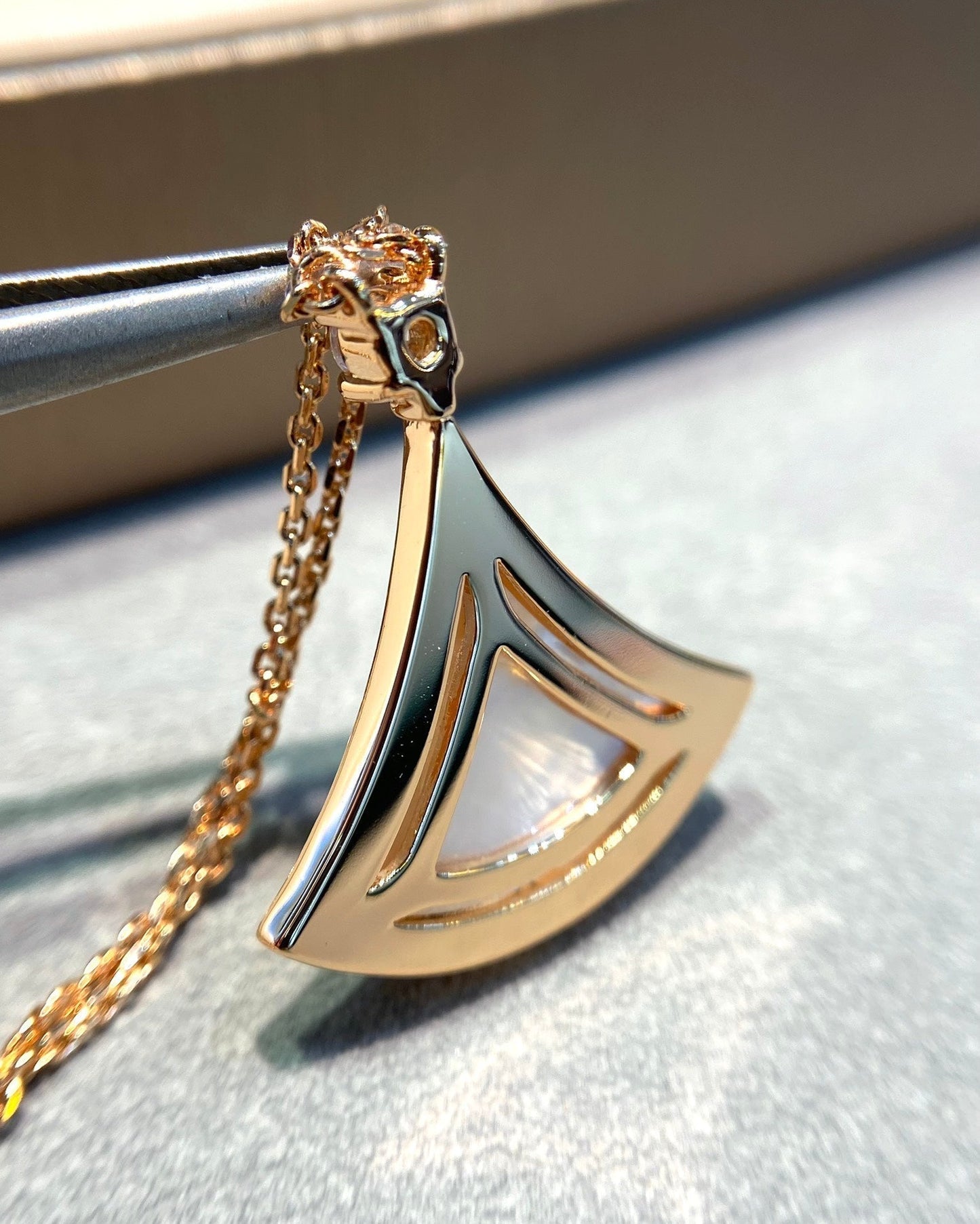 [Echo ]DREAM MOP DIAMOND PAVED PINK GOLD NECKLACE