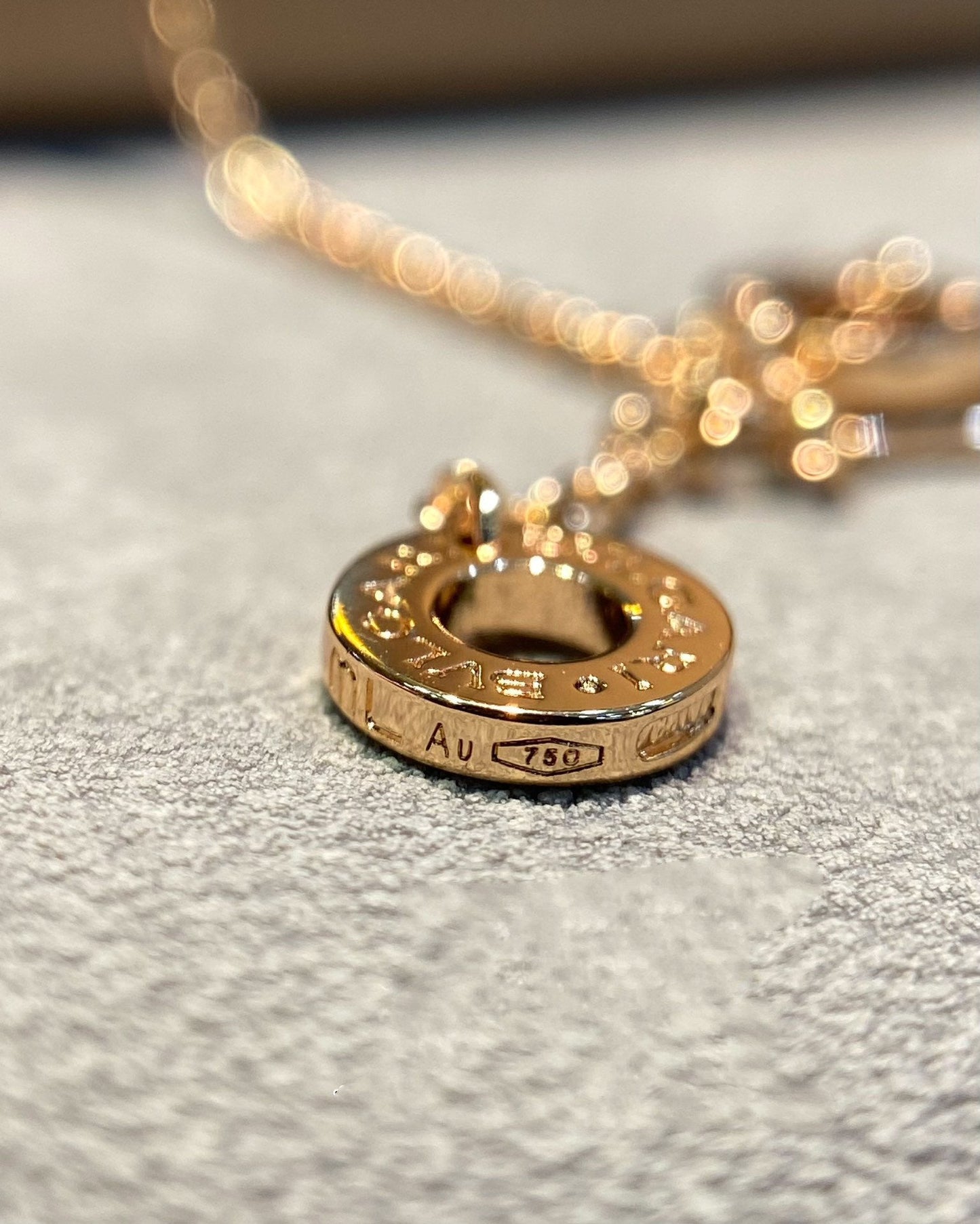 [Echo ]DREAM MOP DIAMOND PAVED PINK GOLD NECKLACE